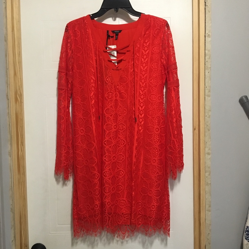 NWT Buffalo David Bitton Lace-A-Lot Route Dress